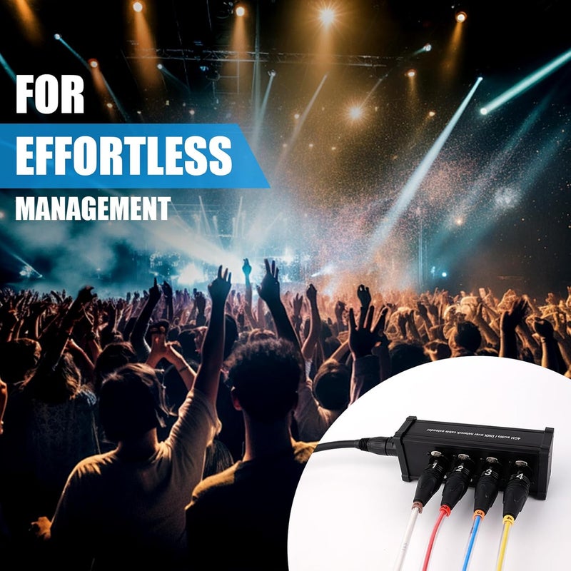 BESCOOS Toronce 4 Channel Professional Multi-Media Snake Cable 4 Pairs Male to Female 3 Pin XLR Balanced Audio Extension Cable (25Feet) - Image 5